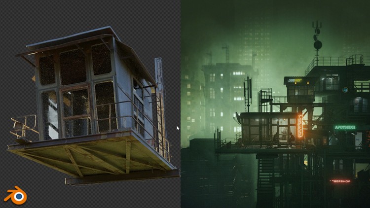 在Blender中一步步创建赛博朋克场景-Heycg.cn
