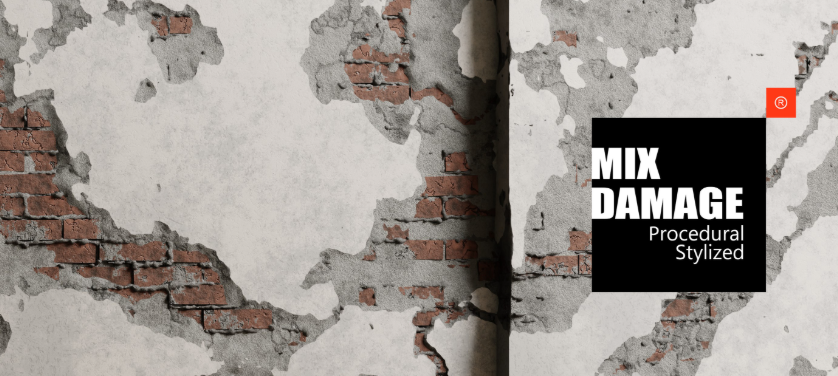 blender程序性破损混合材质插件-Mix Damage v1.2-Heycg.cn
