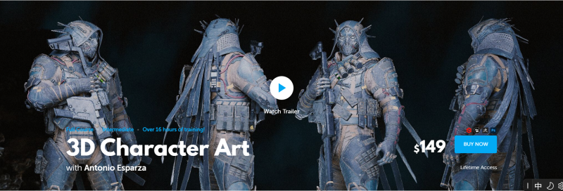Learn Squared - 安东尼奥·埃斯帕扎的3D 角色艺术教程【中文字幕】-Heycg.cn