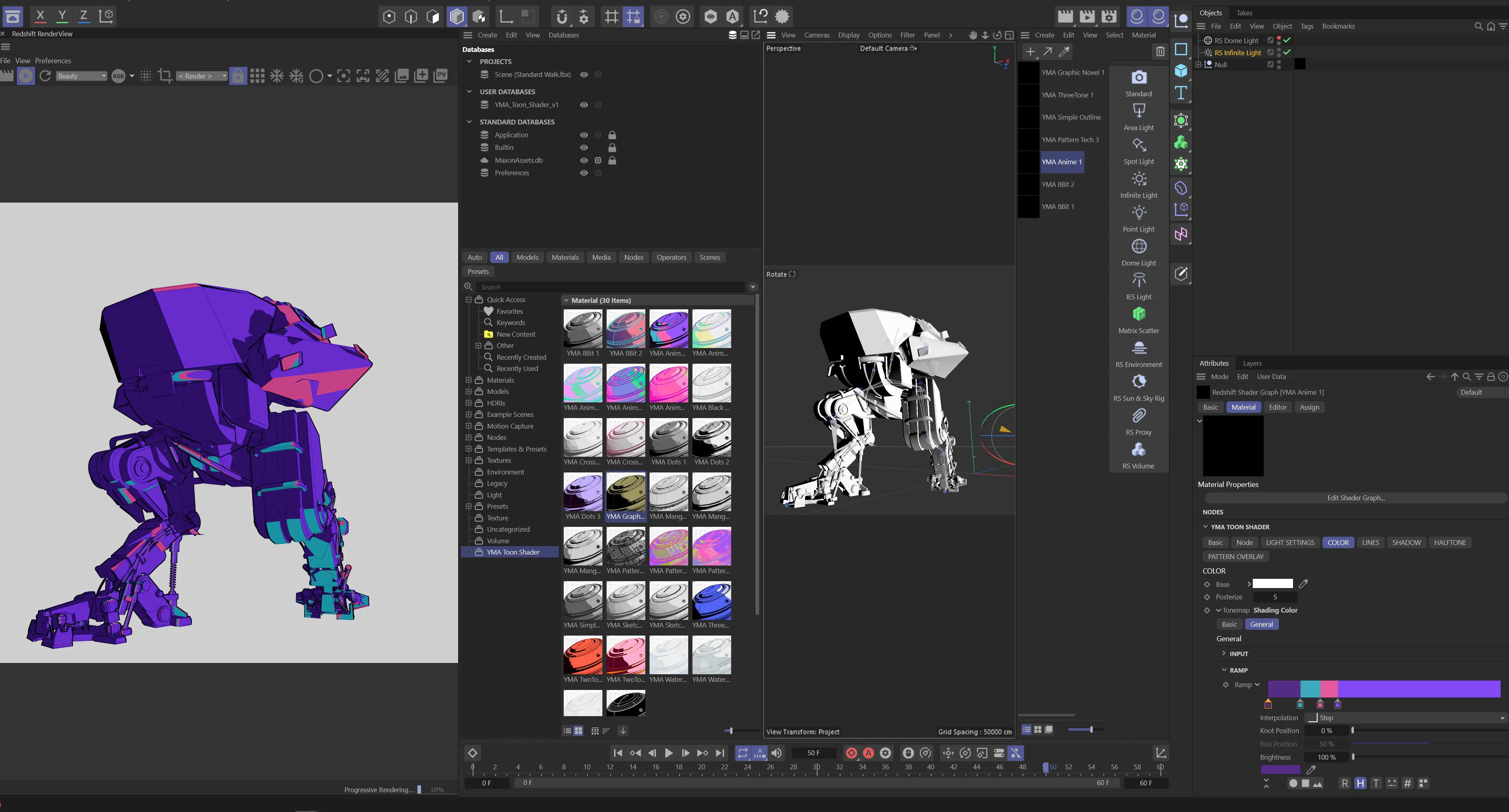 图片[4]-用于 Cinema4D Redshift 的 YMA 卡通材质以及使用教程-Heycg.cn