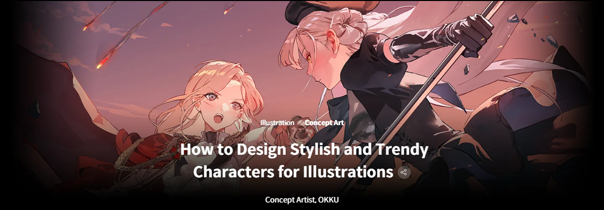 图片[2]-Coloso – 如何设计绘画时尚的插画角色教程，韩语英字-Heycg.cn