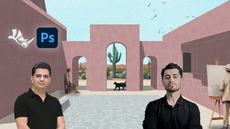 Udemy - 建筑3D渲染的拼贴与后期制作-Heycg.cn