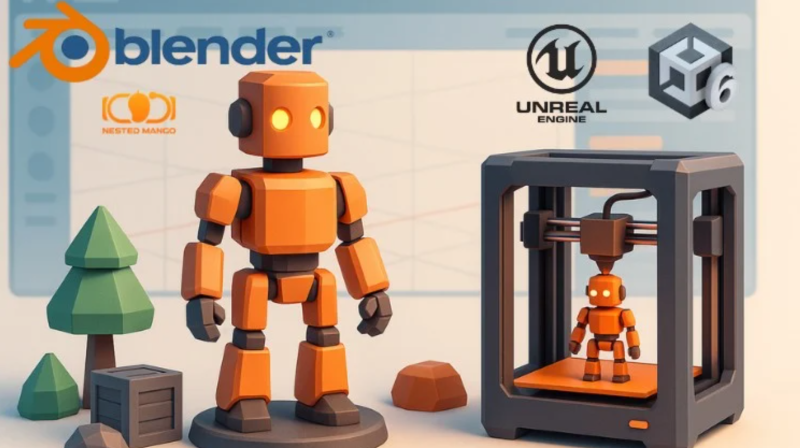 Udemy - Blender中的3D游戏资产、贴图与3D打印模型制作-Heycg.cn