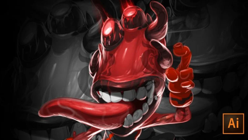 Udemy - Illustration角色设计与插画制作（舔食者）-Heycg.cn