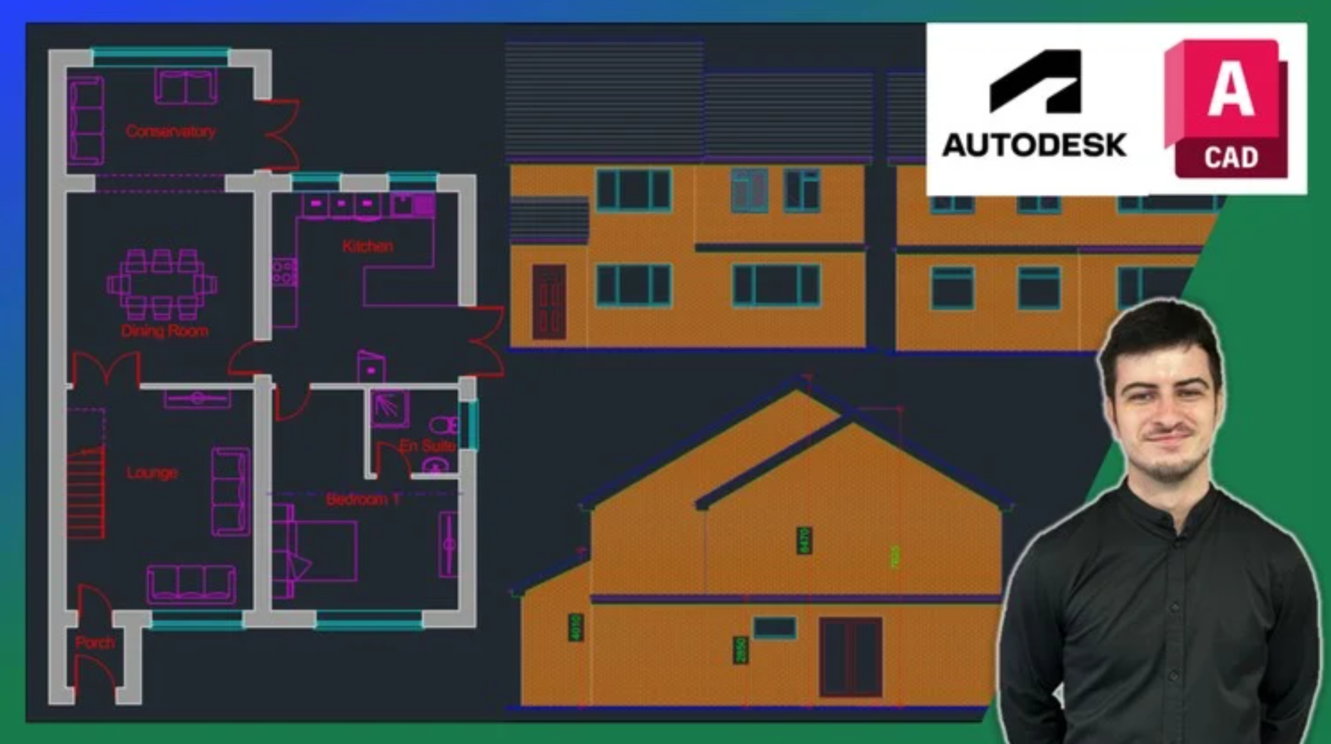 图片[1]-Udemy – 在AutoCAD中绘制主建筑平面图和立面图-Heycg.cn