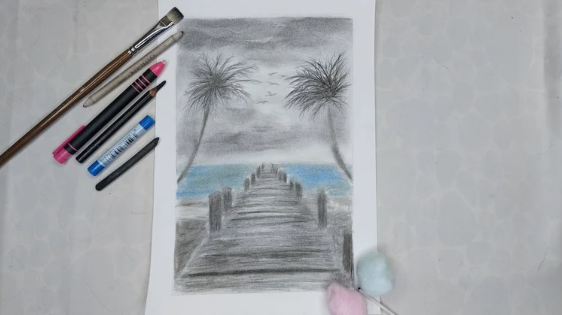 图片[1]-Udemy – 炭笔和粉彩风景画-Heycg.cn