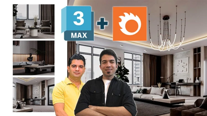 Udemy - 室内设计师3D渲染课程（Corona）-Heycg.cn