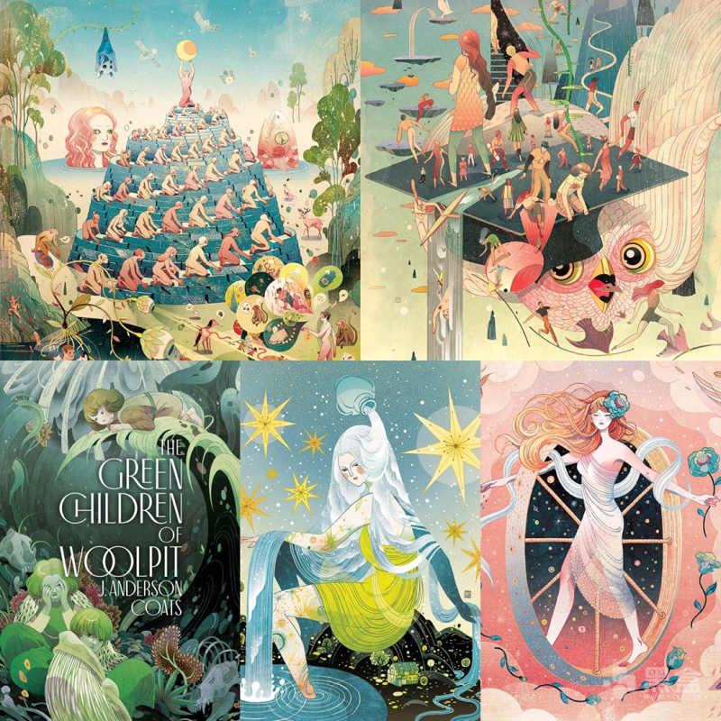 中国风插画大神倪传婧作品集+教程合集 25岁登福布斯艺术榜的创作者资源-Heycg.cn
